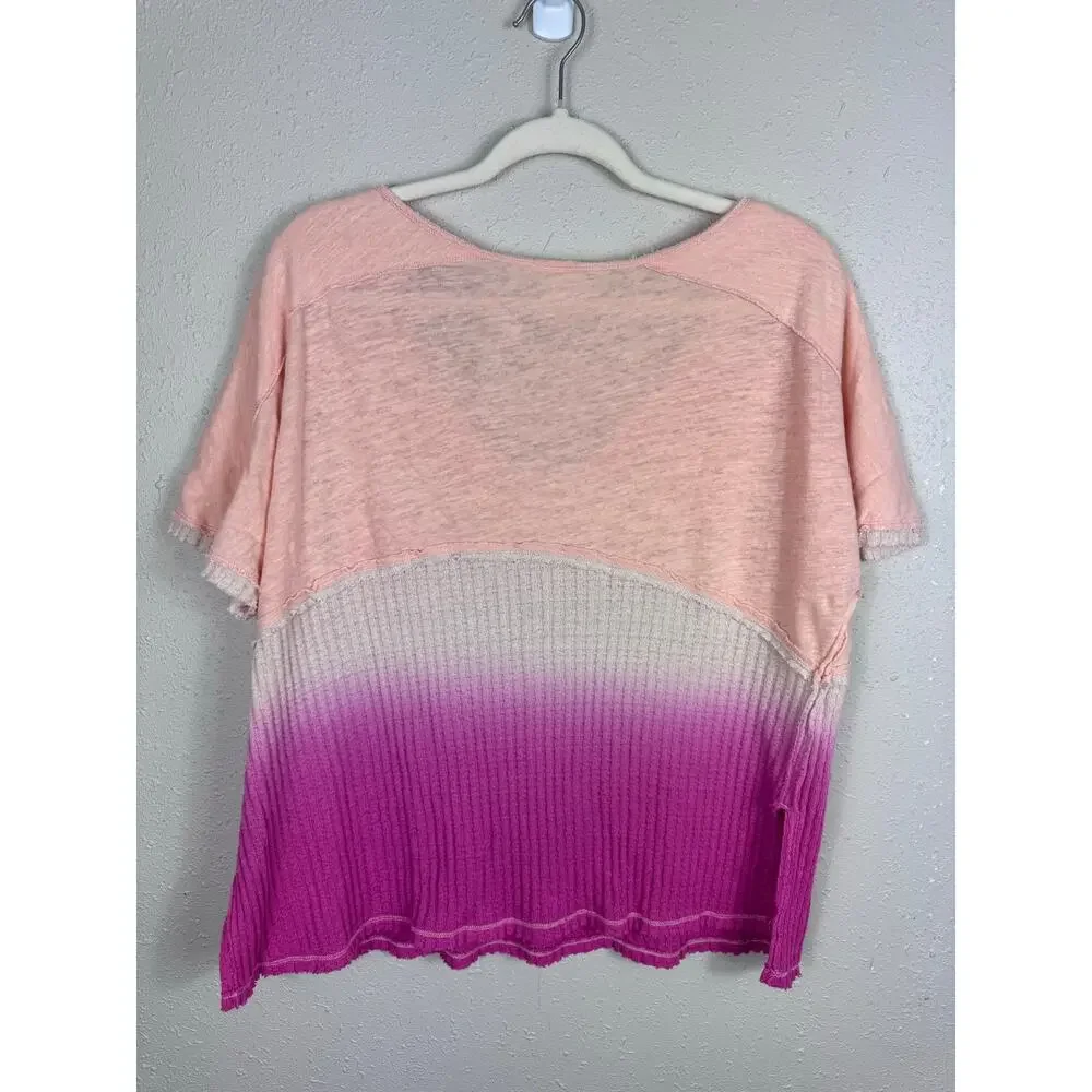 Free People We The Free Sun Dial Ombré T-Shirt Size XS Oversized
